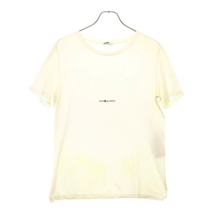 SAINT LAURENT PARIS サンローランパリ 21SS SMALL LOGO PRINT TEE TT08 464572 スモールロゴプリント 半袖Tシャツ カットソー ホワイト