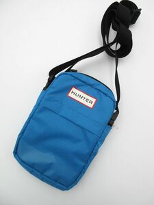 美品 HUNTER ハンター ボディ バッグ 青 ■■ ☆ ebb5 レディース