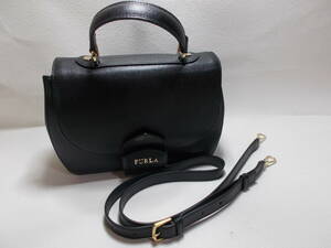 [フルラ]ハンドバッグ ショルダーバッグ　2ウェー レディース FURLA ブラック保存袋有　新品未使用品