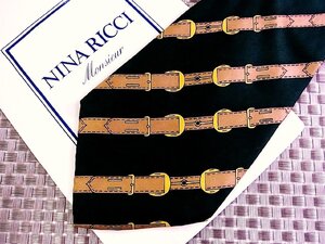 【在庫処分セール】●特売●FK0828●【NINA RICCI】ニナリッチ【ベルト 柄】ネクタイ●