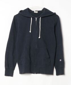 「Champion」 ジップアップパーカー SMALL ネイビー レディース