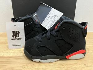 新品 未使用 Nike TD Air Jordan 6 Retro Black Infrared (2019) 6c 12cm 384667-060 国内正規品　黒タグ付 エアジョーダン キッズ ベビー