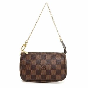 （新品・未使用品）ルイ ヴィトン LOUIS VUITTON ミニ ポシェット アクセソワール アクセサリーポーチ ダミエ ブラウン 茶 N58009 箱付