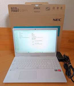 【Used】NEC Lavie N15 N1566/CKW PC-N1566CKW Ryzen 7 5700U/メモリ 16GB/SSD 512GB/DVD/15.6型 光沢 フルHD/win11/office21 21年12月製