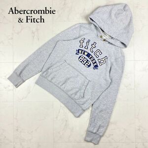 Abercrombie & Fitch アバクロ muscle デザインパーカー フーディ レディース トップス グレー サイズXL*TB491