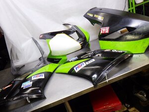 ZX-6R A-TECH FRPアッパーカウル＆サイドカウル、アンダーカウル5点セットNo.1、緑、レース用☆ZX6R、ZX600P