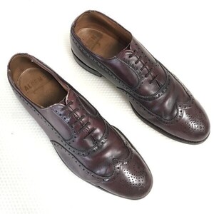 80s-90s/旧ロゴVintage☆ALDEN/オールデン 929☆フルブローグ/ウイングチップ【9D/26.5-27.0/暗茶/BROWN】ビジネス/dress shoes〇bA-138