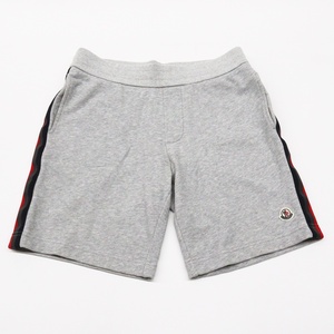  MONCLER モンクレール パンタローネ スウェット ハーフパンツ Sサイズ グレー F10918H70800 8098U サイドライン PANTALONE CORTO 