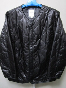 定価37400円！CRIMIE MILITARY QUILTING JACKET・XXL・ブラック（クライミーミリタリーキルティングジャケットハーフコート）