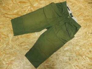 SURPLUS サープラス RUST PROOF HARD WARE メンズ ビッグポケット 七分丈ミリタリーカーゴパンツ 小さいサイズ 01 オリーブ