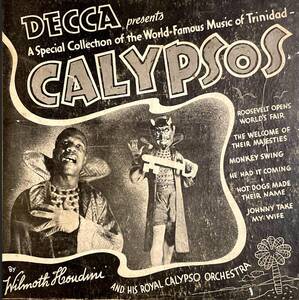 ぱんちーと様限定 DECCA Records - CALYPSOS - Wilmoth Houdini and His Royal Calypso Orchestra アルバムジャケットのみ他、4枚　SP盤