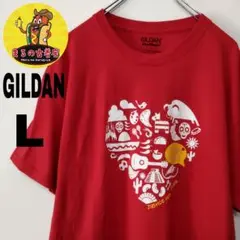 usa古着 GILDAN Tシャツ　L 半袖　L レッド