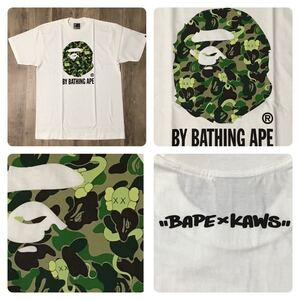 ★新品★ BAPE × KAWS bendy ABC camo Tシャツ Lサイズ a bathing ape カウズ エイプ ベイプ アベイシングエイプ NIGO 迷彩 yi8