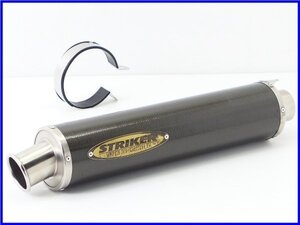 【M2】良品♪STRIKER カーボンサイレンサー♪60.5mm♪GPz900R/ZRX1200R/ゼファー1100/XJR1300/V-MAX/X4/CB1300SF/CB1000SF♪