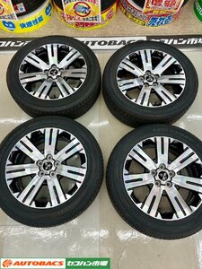 【デリカＤ：5後期】純正アルミ(エンケイ) 1870+38 5H114.3 +225/55R18【タイヤホイールセット/中古】