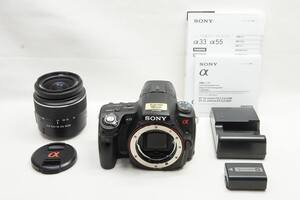 【適格請求書発行】良品 SONY ソニー α33 SLT-A33L ズームレンズキット (DT 18-55mm F3.5-5.6 SAM SAL1855)【アルプスカメラ】241205i