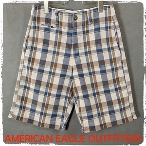 AE19 AMERICAN EAGLE ショートパンツ チェック柄 AEO USA古着 アメリカンイーグル ハーフパンツ