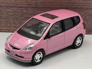 即決有★プルバックカー 1/38 HONDAホンダ ジャズ jazz初代 fit フィット GD系 カラーサンプル ピンク★ミニカー