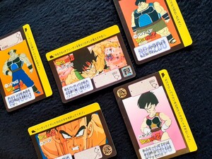 【希少!!バーダック軍団!!】★5枚セット♪★ ドラゴンボールＺ バーダックと仲間たち 1990当時のカードダス!! BANDAI 鳥山明【送料無料♪】