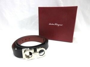 【E2027／ブランド品】サルヴァトーレ フェラガモ Salvatore Ferragamo ダブルガンチーニ　メンズ　レザーベルト ♪美品♪