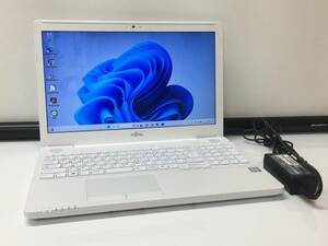 A21167)FUJITSU LIFEBOOK AH50/C2 搭載Intel Core i7-7700HQ 2.80GHz/8GB/SSD 480GB/DVDRW/無線/bluetooth/カメラ/Office/Win11 Home 64Bit