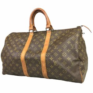 【1円～】 ルイヴィトン LOUIS VUITTON バッグ ハンドバッグ ボストンバッグ キーポル45 モノグラム M41428 レザー ブラウン 中古