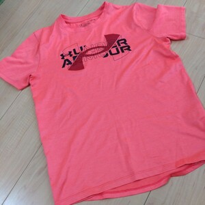 アンダーアーマー　UNDER ARMOUR Tシャツ 半袖 トップス160 USED　オレンジ　蛍光