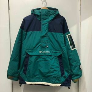 90.00s Columbia SPORT コロンビア スポーツ ハーフジップ マウンテンパーカー ナイロンジャケット Lサイズ アウトドア グリーン ロゴ刺繍 