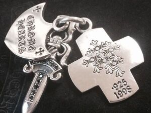 ☆ Chrome Hearts ☆　３トリンケッツペンダント ブラックダイヤ ＆ シルバー925 45㎝チェーン