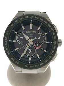 SEIKO◆ソーラー腕時計/アナログ/ステンレス/BLK/SLV/SS/SBXB123/8X53-0AV0-2