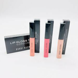 保管品 未使用品 BOBBI BROWN ボビー ブラウン LIP GLOSS リップ グロス TRIO 3本 セット 14 Bellini 22 Rosy 31 Pink Blossom 化粧品 ラメ