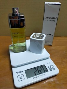 ほぼ満タン 266g(^^ゞ フルボトル 100ml トワレ「EAU VERTE：クリスタル オーヴェルト」EDT-SP（スプレー）箱美 _/_/ 交渉OK、匿名OK！_/_/