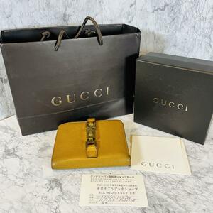 超希少GUCCI グッチ 財布 ジャッキー　ゴールド 金具 レザー