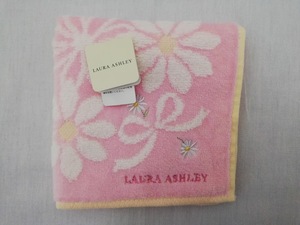 【正規品】Laura Ashley / ローラ・アシュレイ タオルハンカチ ピンク 花柄刺しゅう #yh-1247