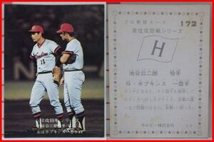 カルビー75年プロ野球カード首位攻防戦広島版#172【池谷 公二郎】地方版1975年 昭和50年おまけ食玩トレーディングカード【中古】送料込