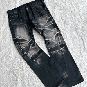 極美品！TORNADO MART トルネードマート ヴィンテージ加工 フレア デニムパンツ Lサイズ TPT-7605-5 Flare Denim Pants jeans archive