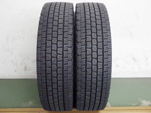 225/80R17.5 123/122L ダンロップ SP081 中古 2本セット スタッドレスタイヤ 2018年製 L16809