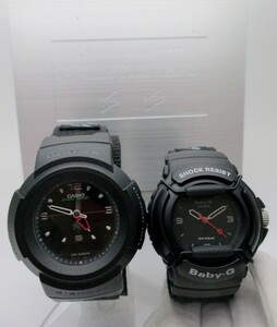 1000円スタート 腕時計2点 CASIO カシオ G-SHOCK 1999 悪魔と天使 380 AW-599 アナデジ/Baby-G 1788 BG-99 クオーツ QZ 箱付 WHO □□Z718