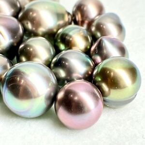 1円〜!!［南洋黒蝶真珠おまとめ164ct］j 約32.8g 10.0-15.0mm pearl パール 真珠 ジュエリー jewelry ルース 裸石 宝石 w4た18