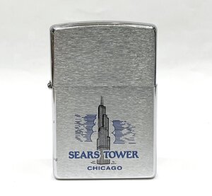 Zippo SEARS TOWER CHICAGO 1997年製 レギュラー クロームサテーナ オイルライター ジッポー シアーズタワー シカゴ