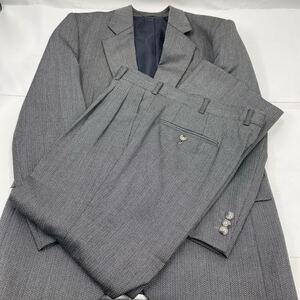 【1円〜】　BALENCIAGA バレンシアガ　 セットアップ　ジャケット　パンツ　グレー　スーツ　ネーム入り　【TU00251】