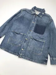 ZARA ザラ ダメージ加工 長袖 Gジャン デニム ジャケット sizeL/青 ◇■メンズ