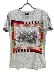 【中古】BOGNER ボグナー　トップス　グレー　Tシャツ　Sサイズ　春夏　半袖Tシャツ＿s-0034-r13