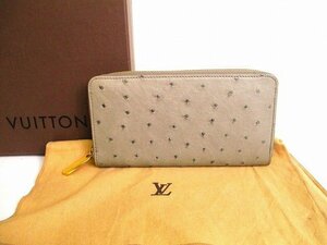 【超希少】 【未使用】 LOUIS VUITTON ルイヴィトン エキゾチック オーストリッチ ジッピーウォレット 長財布 メンズ レディース