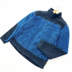 Jack Wolfskin ☆ 着心地◎ デザイン◎ ボア フリース ジャケット ブルー ネイビー L アウトドア キャンプ ジャックウルフスキン■AB233