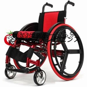 品質保証★スポーツレジャー車椅子、大人用全地形軽量折りたたみポータブルスポーツ手動車椅子身体障害者用