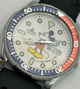 【希少】 ★セイコーSEIKO ・ Mickey Mouse Lorus Seiko Divers　watch 100m / V533-8A20不動品★1415管理番号