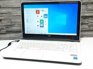 ◎Windows10★NEC Lavie エクストラホワイト★Celeron-Dual-Core★高速SSD256GB★メモリ4GB★Wi-Fi★Bluetooth★Webカメラ★USB3.0