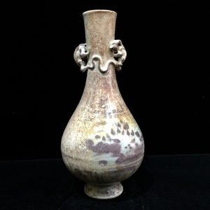  ▽鴻▽元・古陶磁器・釉裡紅盤龍瓶 時代物 中国古美術 骨董品