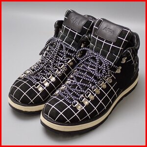 ★Visvim/ビズビム × AFFA スパイダーチェック マウンテンブーツ US9/メンズ27cm相当/ブラック/スエード/SERRA&1248701568